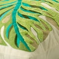 thumbnail image 6 of Euro Sham Pillow, Decorative Green 26"x26" (65x65 cm) Euro Sham Cover, Linen Floal Monsteral Leaf & Beaded Throw Pillows For Sofa, Nature & Floral Pattern Modern Style - Monstera Leaf, 6 of 10
