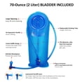 thumbnail image 4 of Mochila de hidratación Unigear con vejiga de agua de 2 l de 70 oz para correr, caminar, andar en bicicleta, escalar, acampar, andar en bicicleta (negro), 4 of 5