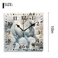 thumbnail image 2 of 10 Inch Wall Clock Battery Operated Silent Clock Decorative for Office, Kitchen, Outdoor, Living RoomWhite Snow Horse Print, 2 of 4