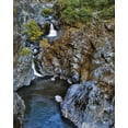 thumbnail image 2 of Terrill, Steve 12x14 Black Ornate Wood Framed with Double Matting Museum Art Print Titled - Oregon Stair Creek Falls along the Rogue River, 2 of 4