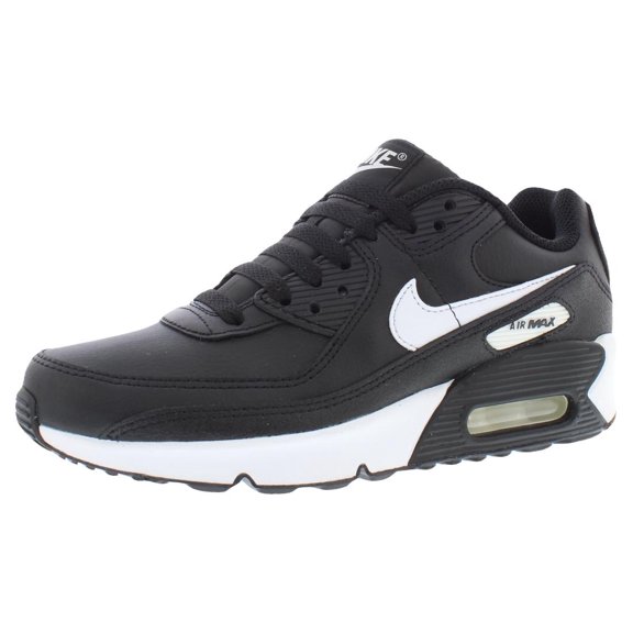 Nike Air Max 90 Leather GS Boys Shoes Size 6, Color: Black/White/Black