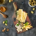 thumbnail image 5 of Mountain Cutting Board, Sunrise in Swiss Alps with View of Mountain Natural Paradise Theme, Decorative Tempered Glass Cutting and Serving Board, Wine Bottle Shape, White and Yellow, by Ambesonne, 5 of 5