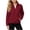 *Wine, variant on ClodeEU Women's Stand Collar Full Zip Long Sleeve Fleece Jacket with Pockets,Casual Slim Fit Cropped Sweatshirt Army Green,Women's Plus L