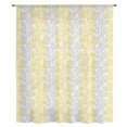 thumbnail image 2 of Yellow Grey Botanical Sheer Curtains 54 Inch Length, Light Filtering Voile Curtain Panel, Pastoral Spring Summer Leaf Aesthetics Rod Pocket Drapes Window Treatments for Living Room Bedroom 52"x54", 2 of 9