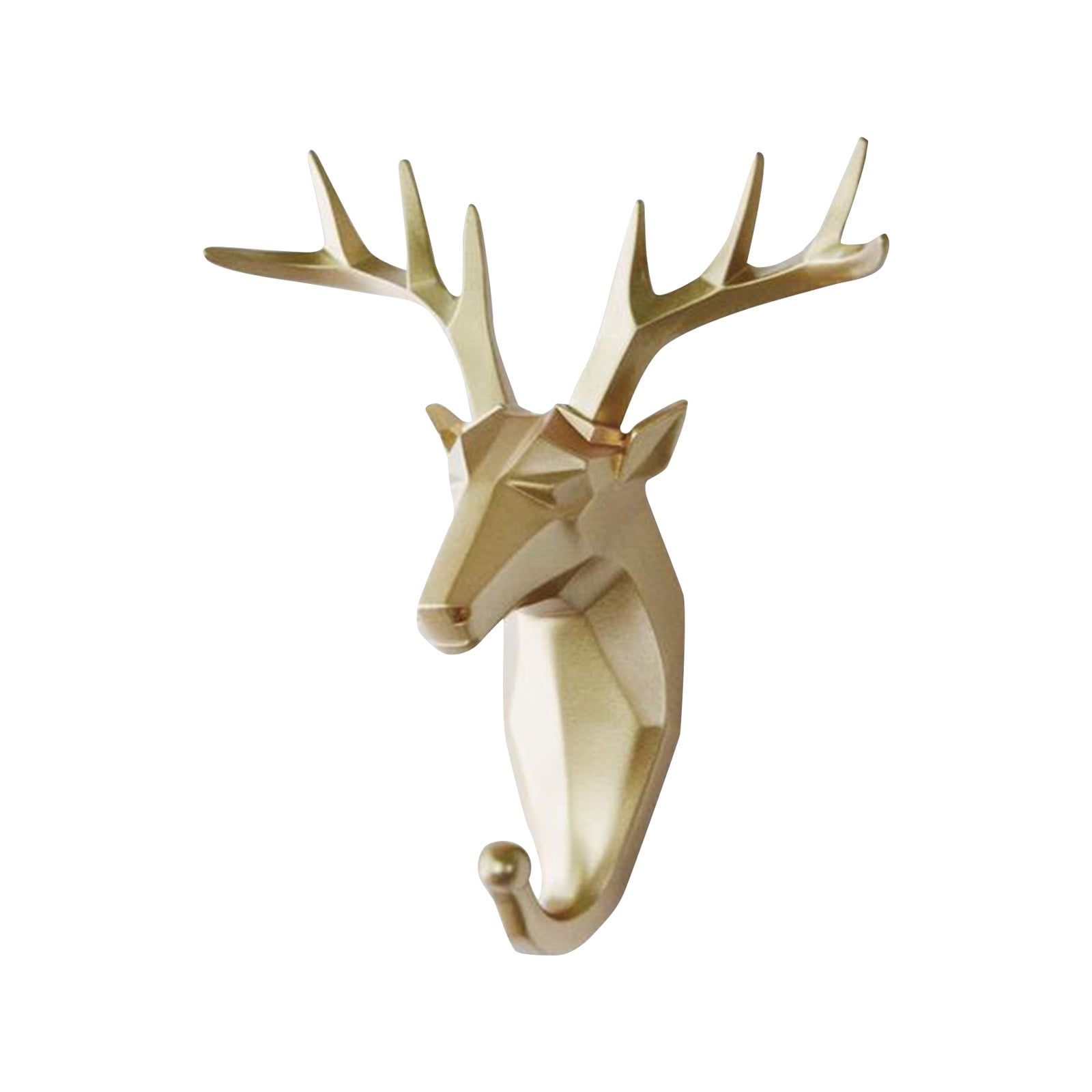 1x Deer Hook Key Coat Wall Hanger Stag Head Decoration Iron Hooks Garden