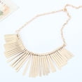 thumbnail image 7 of SmartBy Sparkling Bars Choker Metallic Necklace Bib Chunky Collar Fringe Necklace Metal Tassel Punk Jewelry for Women, 7 of 7