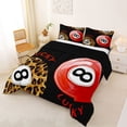 thumbnail image 2 of Castle Fairy Red Billiards Queen Comforter Set 3 Pieces, Vintage Cheetah Print Comforter Sets Queen, Brown Black,Black Reversible,1 Comforter and 2 Pillowcases, 2 of 6
