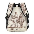thumbnail image 4 of Disketp Two Cowboys Riding Horses In The Desert Mochila Estampada para Hombre y Mujer – Mochila Ligera Clásica con Múltiples Bolsillos para Universidad, Trabajo y Viajes-One Size, 4 of 5