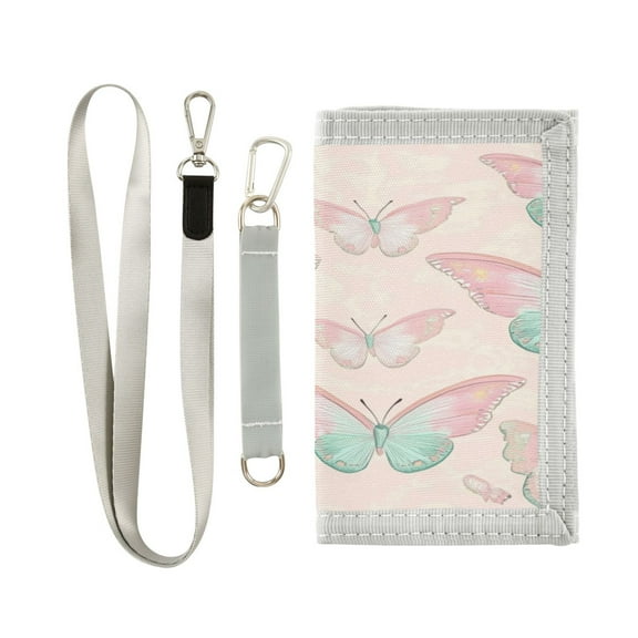 Men's and Women's Wallets Stylish and Functional Wallet Novelty Wallets Perfect Gift for All Occasions Pink Butterfly