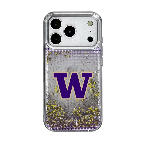 Washington Huskies Linen Logo iPhone Glitter Case