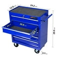 thumbnail image 5 of IVV 5-Drawer Rolling Tool Chest, Large-Capacity Tool Box with Wheels and Drawers, Tool Chest with Lock for Warehouse, Garage, Repair Shop and Tool Room (Blue), 5 of 7