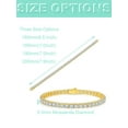thumbnail image 4 of JIUZUAN 19CT 5MM Moissanite Diamond Gold Tennis Bracelet Gifts, 7.5 Inch, 4 of 7