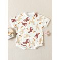 thumbnail image 3 of Musuos Baby Boys Girls Easter Romper, 6 12 18 24M Short Sleeve Bunny Print Bodysuit Newborn Clothes, 3 of 9