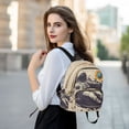thumbnail image 6 of FORMRS Mini Backpack Purse for Women Quilted Travel Daypack Casual Shoulder Bag, Beige Record, 6 of 7