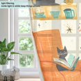 thumbnail image 4 of Yayeee Window Curtains Light Filtering 63"x42" Grommet Panel Pair Home Living Room Decor, Black Cats Reading, 4 of 7