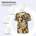 thumbnail image 4 of Balery Mushrooms Honeycomb Baseball Jersey for Men Casual Button Down Shirts Short Sleeve Active Team Sports Uniform-X-Large, 4 of 9