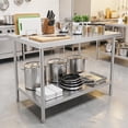 thumbnail image 6 of Stainless Steel Table with Adjustable Feet, Heavy Duty Stainless Steel Work Table, Commercial NSF Metal Table, BBQ Prep Table for Outdoor Cooking, 6 of 12