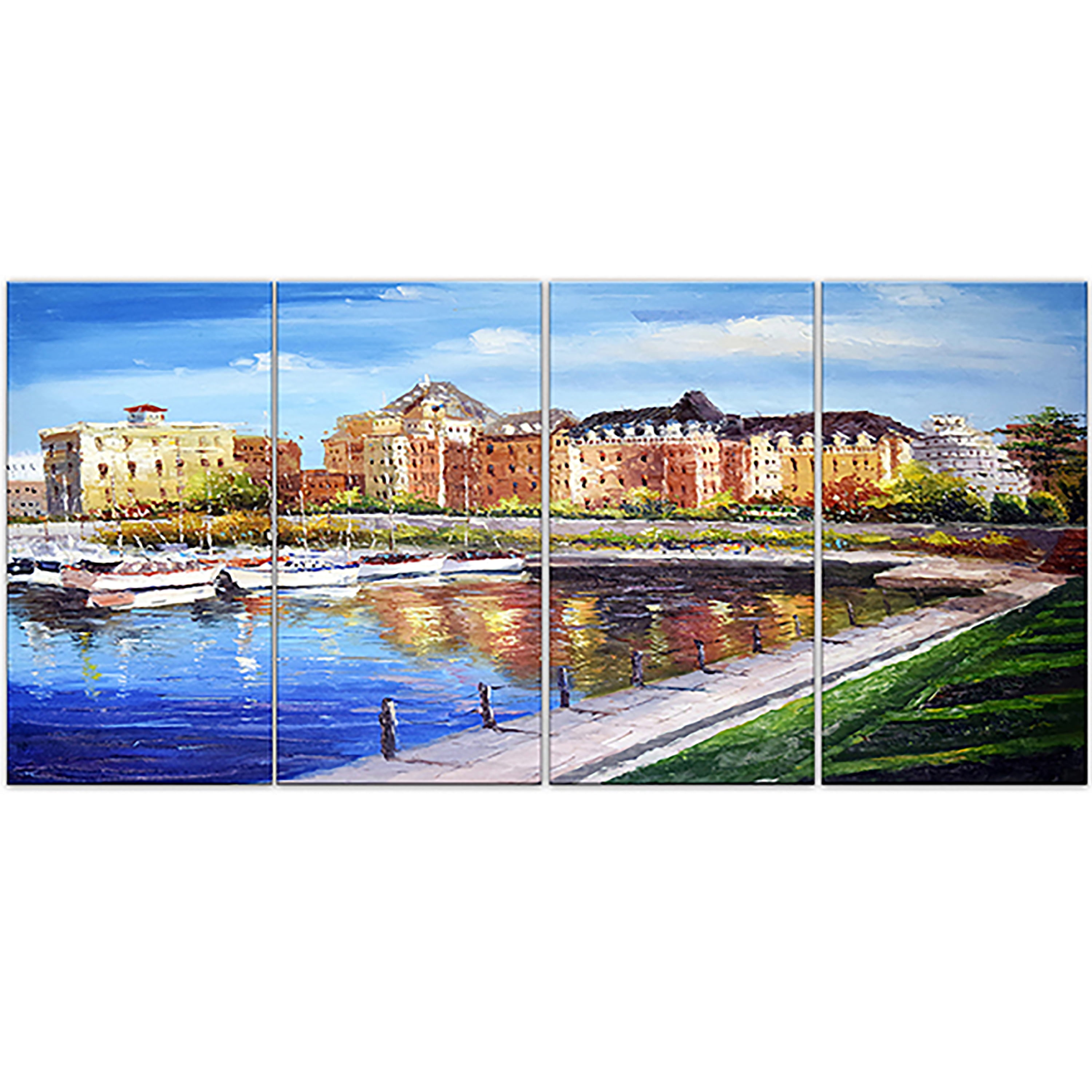 Design Art Victoria Cityscape 4 Piece Painting Print on Wrapped Canvas Set