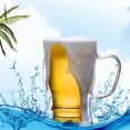 thumbnail image 2 of Tazas de vidrio con asa, transparentes, para café, té, color blanco, 550 ml, 2 of 13