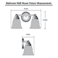 thumbnail image 6 of Aspen Creative 62022-2, 3-Light Bathroom Vanity, 23" Wide, Transitional Design, Satin Nickel, 6 of 6