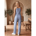 thumbnail image 3 of Conjunto Elegante de 2 Piezas para Mujer, Top Halter y Pantalón de Corte Recto, Look Sofisticado y Moderno, 3 of 5