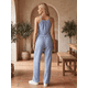 thumbnail image 3 of Conjunto Elegante de 2 Piezas para Mujer, Top Halter y Pantalón de Corte Recto, Look Sofisticado y Moderno, 3 of 5
