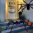 thumbnail image 3 of 2Pcs Halloween Hairy Spider Outdoor Decorations,Light-up LED Eyes Scary Spider Fake Large Spider Hairy Spider Props for Halloween Yard Decorations Party Outdoor and Outdoor Decor Black 11.8inch, 3 of 9