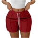 thumbnail image 2 of Karight rendy Pleated Athletic Shorts for Women Summer Stretchy High Waisted Casual Drawstring Workout Shorts with Pockets, 2 of 3