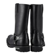 Dream Apparel Mens Motorcycle Leather Boots Biker Boots Riding Boots Black Waterproof