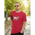 thumbnail image 2 of Punk Rebel Unicorn Tattoos Spark Men Red T-Shirt, Male XX-Large, 2 of 4