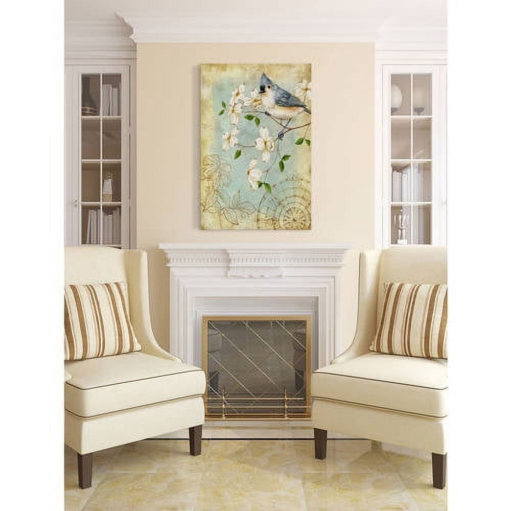 Marmont Hill "Bluejay & Blooms" Painting Print on Wrapped Canvas