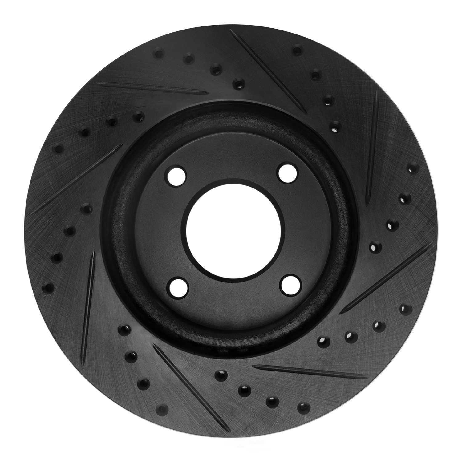 Dynamic Friction Company 633-67056L DFC Brake Rotor - Drilled And Slotted - Black