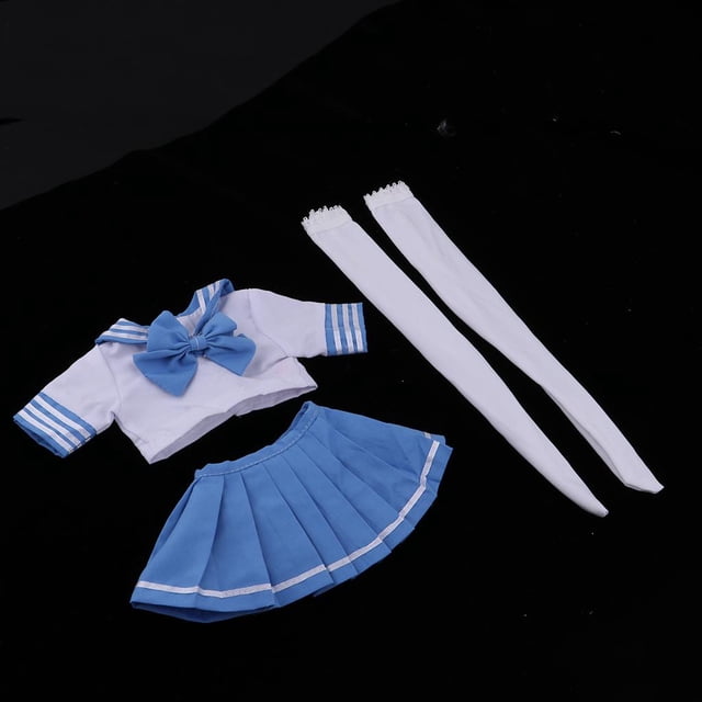 Hermoso Traje de Estilo para Accesorios de Muñecas de Niña 1/3 Baoblaze Uniforme escolar de muñeca BJD