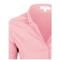 thumbnail image 4 of KOGMO Womens Classic Solid 3/4 Sleeve Button Down Blouse Dress Shirt (S-3X), 4 of 5