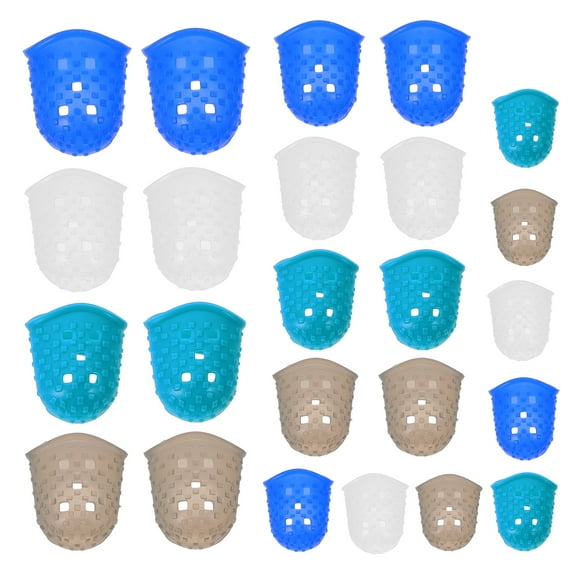 HOKARUA 24pcs Rubber Finger Tips Multi Sizes Finger Guard Finger Grips Rubber Finger Covers