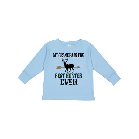 

Inktastic Deer Hunting Grandpa Best Hunter Ever Gift Toddler Boy Girl Long Sleeve T-Shirt