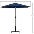 thumbnail image 3 of Meridian Furniture Fiji Navy Polyester Patio Umbrella with Base Set, 3 of 19
