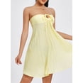 thumbnail image 6 of Lamuusaa Womenacute;s Tube Top Dress Summer Strapless Sleeveless Tie-up Front Solid Color, 6 of 9