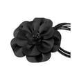 thumbnail image 2 of Women's Flower Waist PU Leather Belt Boho Skinny Rope Floral Dress Belt Black One Size, 2 of 6