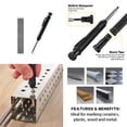 thumbnail image 2 of TFixol Durable Multi-Purpose Scribing Tool for Woodworking - Aluminum/Plastic Options with Precision Scale & Refillable Pen for DIY Projects, 2 of 7