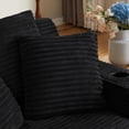 thumbnail image 6 of Leumius Oversized Chaise Lounge Chair Indoor,Cloud Plush Corduroy Upholstered Sofa Bed with Cupholders,Deep Seat Boneless Sofa with Pillows for Living Room Bedroom, No Assembly Required,Black, 6 of 9
