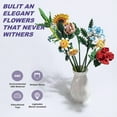 thumbnail image 4 of Flower Bouquet Building Kit, Flower Building Toy, Artificial Flower Toy Building Set for Adults, Lego Compatible, 600 PCS Botanical Collection for Ages 8-12 yrs Old Girl for Gift, 4 of 10