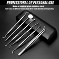 thumbnail image 4 of LNGOOR Professional Dental Tools Kit 6 Pcs Teeth Cleaning Tools Set Oral Care Kit with Tooth Pick, Dental Mirror, Tartar Scraper, Dental Probe, Dental Scaler, Dental Tweezer, 4 of 6