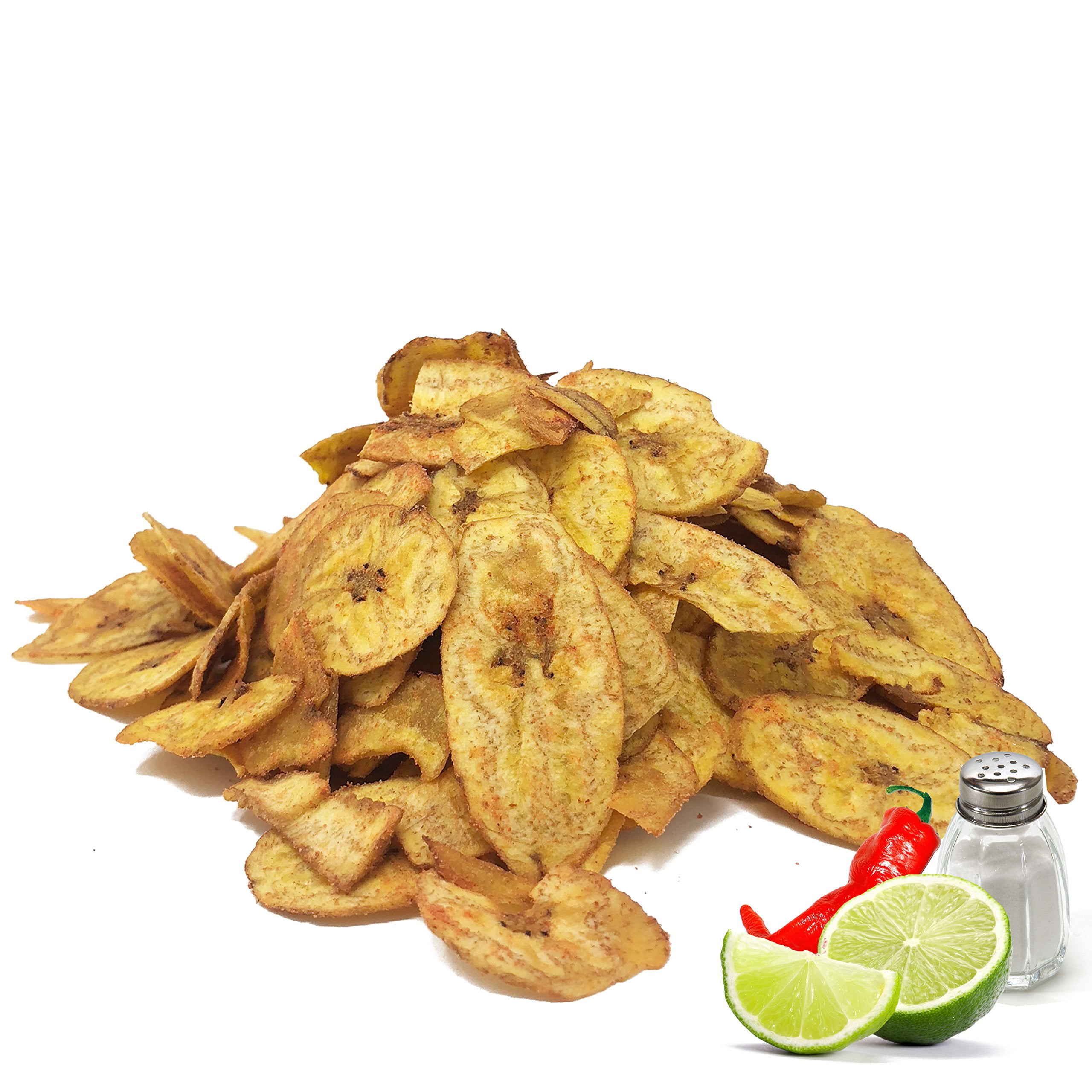 Zambos Plantain Chips: Spicy STF9&nbsp;with Chili,Lime and Salt de Plátano con Chile + Limón y Sal) Crunchy with spicy taste that many like | Salvajes del Trópico | 5.46 ounces (155grams) 3 pack