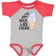 thumbnail image 3 of Inktastic All You Need is Ice Cream with Ice Cream Cone Boys or Girls Baby Bodysuit, 3 of 5