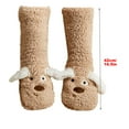 thumbnail image 5 of Cozy Thick Coral Fleece Non-Slip Slipper Socks for Women, Cute Puppy Plush Fuzzy Warm Thermal Boot Socks for Winter, Indoor Floor Comfort, Machine Washable Home Sock, 5 of 6