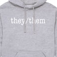 thumbnail image 3 of Instant Message - They Them Pronouns - Men's Pullover Hooded Fleece Sweatshirt, 3 of 6