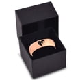 thumbnail image 3 of Tungsten Heart Yin Yang Dog Cat Lovers Band Ring 7mm Men Women Comfort Fit 18k Rose Gold Dome Polished, 3 of 4