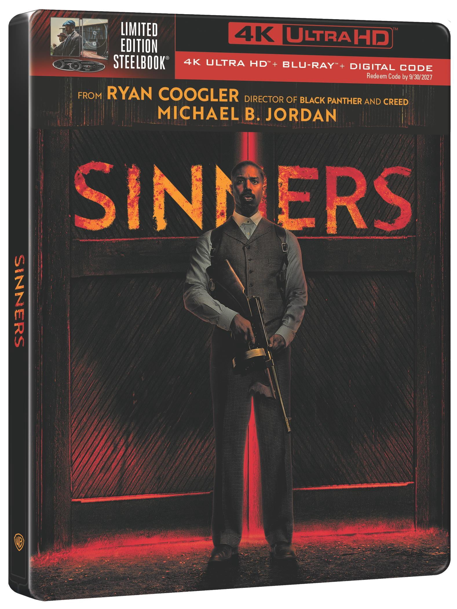 Sinners (Steelbook) (4K Ultra HD + Blu-ray + Digital Copy) Horror, Warner Bros.