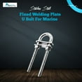 thumbnail image 3 of MARINE CITY Stern Bow Eye Tie Down U-Bolt, 304 Stainless Steel, Fixed Welding Plate, 4.5 Inch for Boats, Yachts, and Marine Hardware, 3 of 8